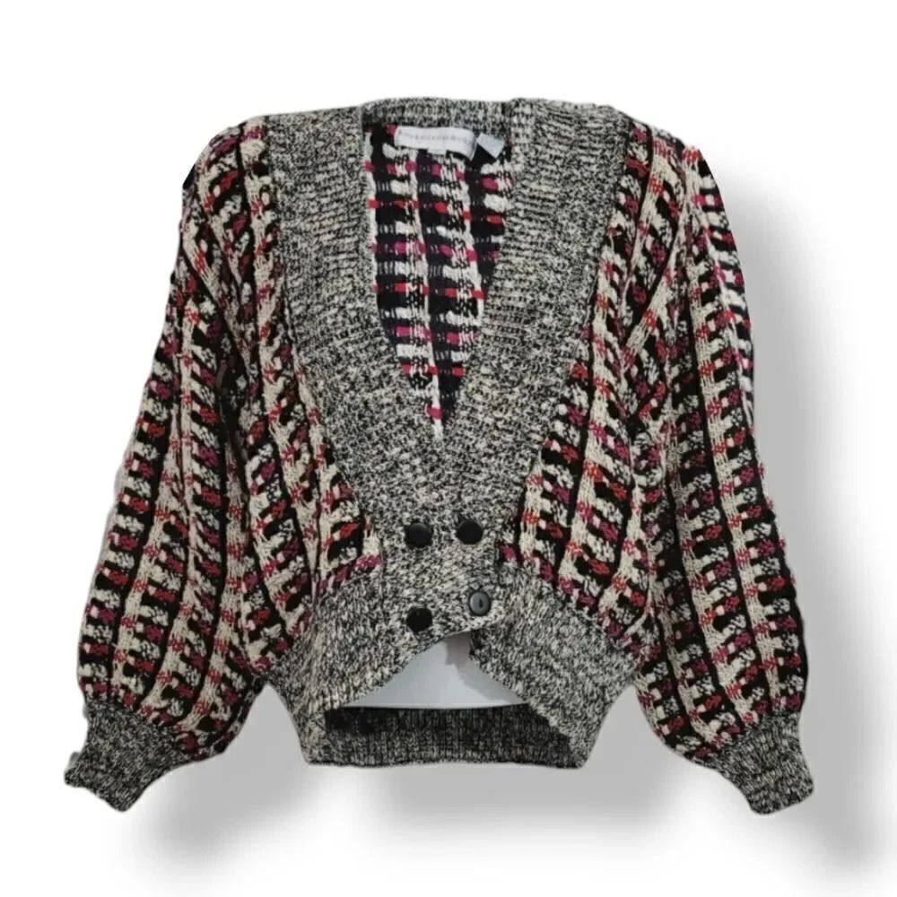 Vintage 80's Tony Lambert Collection Double Breasted Sweater Cardigan Size Small - Picture 13 of 14